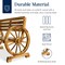 Best Choice Products 2-Person Wooden Wagon Wheel Bench for Patio, Garden, Outdoor Lounging w/ Rustic Design
